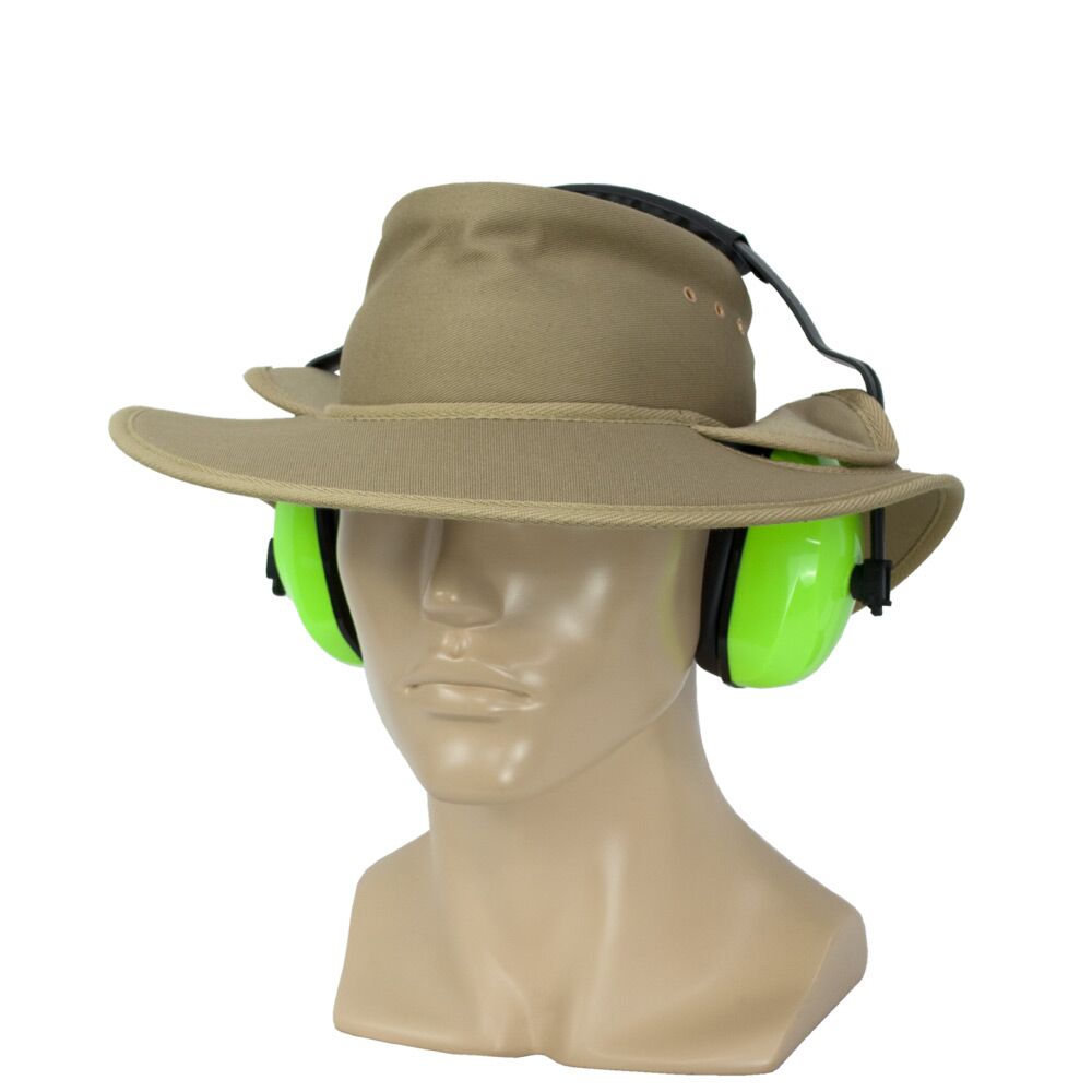 Earmuff-Hat-Standard-Khaki-Australian-Made-by-Newcastle-Hats -NH-ESTKH-L Earmuff Hat (Standard) Khaki Australian-Made by Newcastle Hats